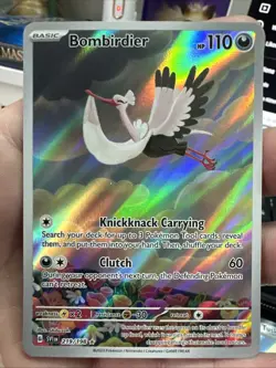 Pokemon TCG Bombirdier Illustration Rare Card Scarlet & Violet 219/198 - Image 1