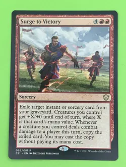 Surge to Victory NM MTG Commander 2021 rare red sorcery - Image 1