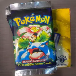1st Edition WOTC Pokemon TCG Base Set Shadowless Booster Pack FACTORY SEALED ! - Image 2