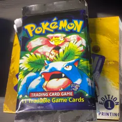1st Edition WOTC Pokemon TCG Base Set Shadowless Booster Pack FACTORY SEALED ! - Image 3