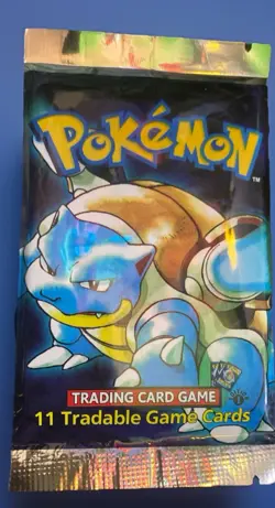 1st Edition Base Set Booster Pack Pokemon TCG WOTC 1999 Vintage Sealed Blastoise - Image 1
