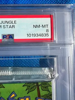 1999 POKEMON JUNGLE Unlimited Thin Font TM Star SCYTHER NM-MT PSA 8 - Image 3