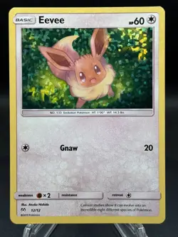 🍔 Pokemon TCG - Eevee 12/12 - McDonald’s Promo (2019) - Speckled Holo - HP - Image 1