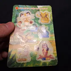 Eevee Vaporeon Meowth Jynx Kadabra Patapata Bandai Sealdass Pokemon Sticker - Image 2