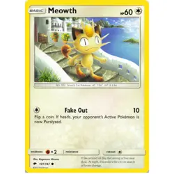 Meowth | 101 | Pokemon, Burning Shadows, Sun & Moon, Common - Image 1