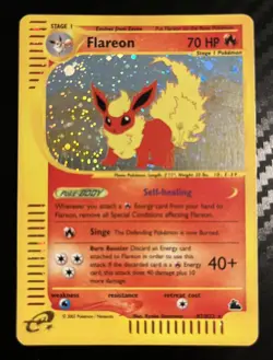 Pokemon TCG - Flareon H7/H32 Holo Rare - Skyridge Set (2003 WOTC) e-Series LP - Image 1