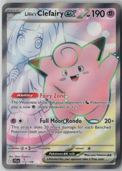Lillie's Clefairy ex (173/159) [Ultra Rare,Holo] Pokemon SV09: Journey Together - Image 1