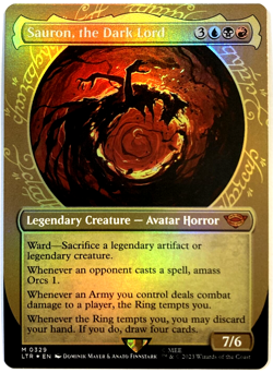 MTG Sauron, the Dark Lord *SHOWCASE FOIL* The Lord of the Rings 0329 NM - Image 1