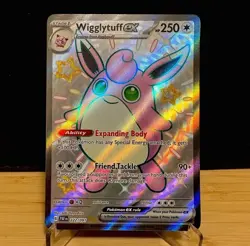 Wigglytuff EX 222/091 Shiny Ultra Rare Full Art Pokemon TCG S&V Paldean Fates - Image 1