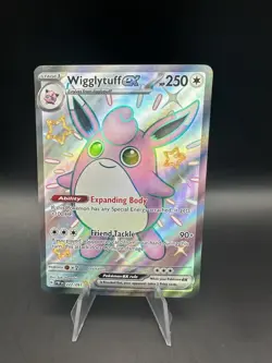 Wigglytuff ex Shiny Ultra Rare SV: Paldean Fates 222/091 NM Pokemon TCG - Image 1