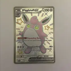 Wigglytuff EX 222/091 Shiny Ultra Rare Full Art Pokemon TCG S&V Paldean Fates - Image 1