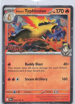 Ethan's Typhlosion (Prerelease) Rare Miscellaneous Cards & Products 034/182 NM H - Image 1