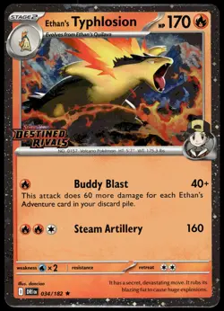 Ethan's Typhlosion (Prerelease) Rare Miscellaneous Cards & Products 034/182 NM - Image 1