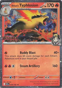 Ethan's Typhlosion (Prerelease) Rare Miscellaneous Cards & Products 034/182 NM - Image 1