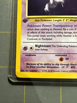 Pokemon TCG Haunter 1st Edition Holo Card Fossil, 6/62, Holographic Rare - Image 5