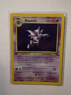 Pokemon TCG Haunter 1st Edition Holo Card Fossil, 6/62, Holographic Rare - Image 1