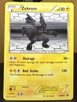 Pokemon Pokemon TCG Zekrom BW005 Black & White Black Star Promo Holo Card - Image 1