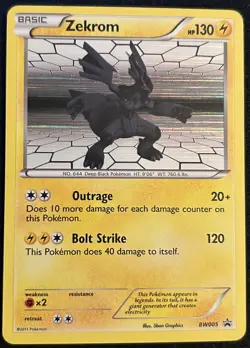 LP - Zekrom BW005 Holo - Black & White Black Star Promo - Pokemon TCG - Image 1