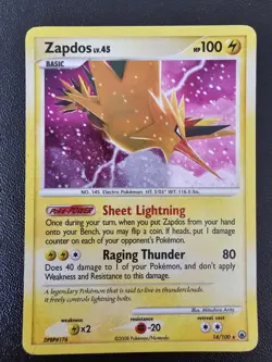Zapdos 14/100 Holo Rare Diamond & Pearl Majestic Dawn Card Pokemon TCG - Image 1