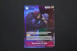 Rosinante & Law (Alternate Art) EB04-038 The Azure Sea's Seven Foil OP14 AA NM - Image 1