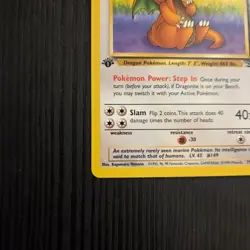 Dragonite 1st Edition Nonholo 19/62 Fossil Set 1999 Vintage Pokemon #59 - Image 4