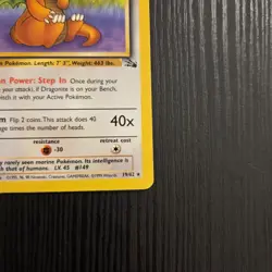 Dragonite 1st Edition Nonholo 19/62 Fossil Set 1999 Vintage Pokemon #59 - Image 5