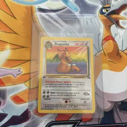 Dragonite 1st Edition Nonholo 19/62 Fossil Set 1999 Vintage Pokemon #59 - Image 1
