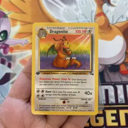 Dragonite 1st Edition Nonholo 19/62 Fossil Set 1999 Vintage Pokemon #59 - Image 2