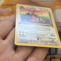 Dragonite 1st Edition Nonholo 19/62 Fossil Set 1999 Vintage Pokemon #59 - Image 3