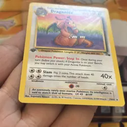 Dragonite 1st Edition Nonholo 19/62 Fossil Set 1999 Vintage Pokemon #59 - Image 4