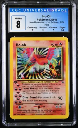 2001 Pokemon Neo Revelation - 1st Edition Ho-oh #7 - CGC NM/MINT 8 - Image 1