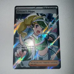 Emcee's Hype 220/182 - Pokemon TCG: Destined Rivals - Full Art Trainer Holo MINT - Image 1