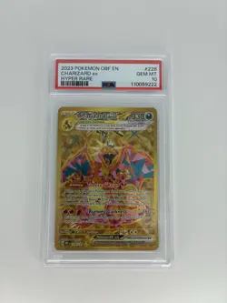 2023 Pokemon OBF En-Obsidian Flames Charizard EX #228 Hyper Rare PSA 10 - Image 1