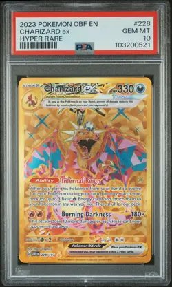 2023 Pokemon Obf En-Obsidian Flames #228 Charizard Ex Hyper Rare PSA 10 - Image 1