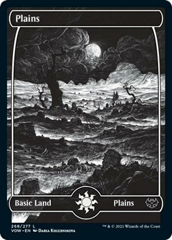 Plains (268) FOIL Innistrad: Crimson Vow HEAVILY PLD Basic Land CARD ABUGames - Image 1