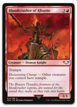 Bloodcrusher of Khorne #72 (NM) Warhammer 40,000 40K Magic MTG - Image 1
