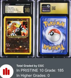 2001 Entei #34 Reverse Holo Pokemon Black Star Promo CGC 10 Pristine LOW POP - Image 1