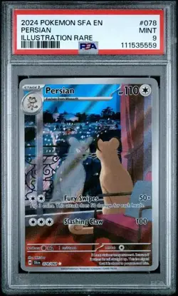 2024 POKEMON SFA EN-SHROUDED FABLE 078 PERSIAN ILLUSTRATION RARE Cert#5559 - Image 1