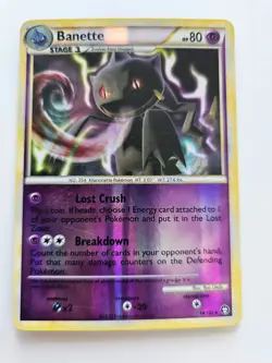 Pokemon Banette Reverse Holo HS Triumphant 14/102 LP - Image 1
