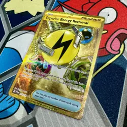 Pokemon Superior Energy Retrieval 277/193 Paldea Evolved Gold Hyper Rare Holo - Image 1