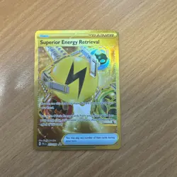 Pokemon Superior Energy Retrieval 277/193 Paldea Evolved Gold Hyper Rare Holo - Image 1