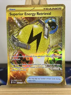 Pokemon TCG Superior Energy Retrieval 277/193 Paldea Evolved Holo Gold Card - Image 1