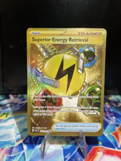 Superior Energy Retrieval 277/193 Paldea Evolved Gold Hyper Rare Pokemon TCG NM - Image 3