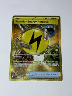 Superior Energy Retrieval 277/193 Paldea Evolved Gold Hyper Rare Pokemon TCG NM - Image 1