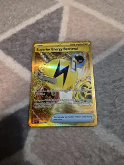 Pokemon TCG Superior Energy Retrieval 277/193 Paldea Evolved Holo Gold Card NM - Image 1