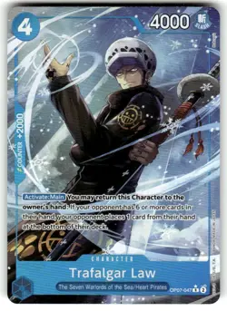 One Piece Card Game 500 Years in the Future OP07-047 Trafalgar Law Alt Art NM - Image 1