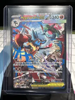 Pokemon TCG Mega Lucario EX Card 179/132 Mega Evolution Sir - Image 1