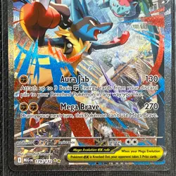 Mega Lucario ex 179/132 SIR Pokemon Card English ME01 Mega Evolution TCG CCG - Image 3