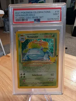 2021 Pokemon Celebrations Venusaur-Holo PSA 9 Mint 15/102 - Image 1