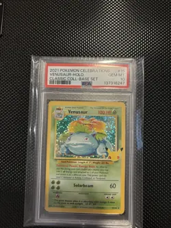 2021 Pokemon Celebrations Classic Collection #15 Venusaur-Holo PSA 10 Gem Mint - Image 1
